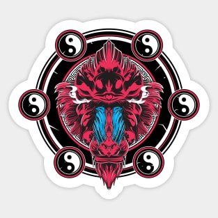 Mandrill Shaolin Sticker